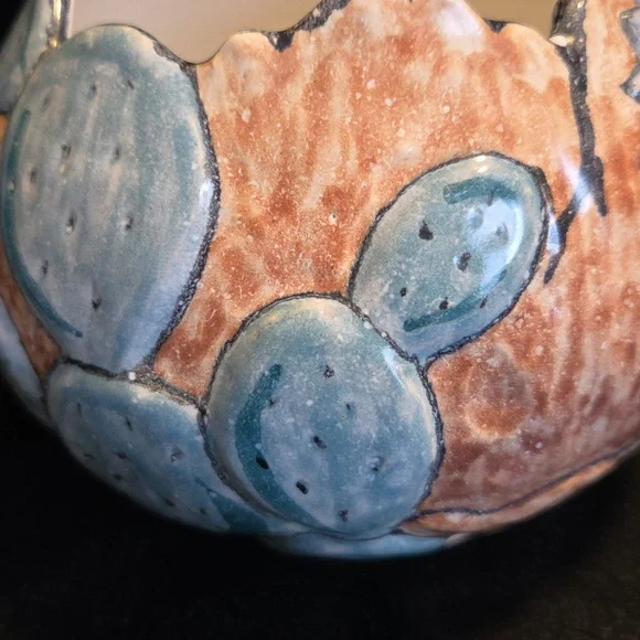 C J NIEHAUS 1993 Hand-Painted DESERT SCENE Pottery - Picture 2 of 8